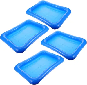 Cooler for Summer Parties 4pcs Play Area with Ocean Balls for Fun Outdoor Activities Multi glisten floral bipedal Functional Floating Buffet Tray Drink 