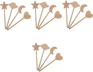 Craft Projects for Photo Props Dress-up Parties and Creative Play Safe and Versatile Toy Abaodam impart spell unbroken 16pcs Unfinished Wooden Fairy Wands for DIY 