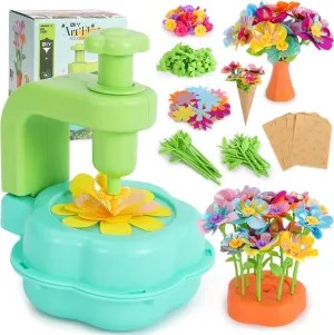 Creative Flower Bouquet REFTTENW Flower Bouquets Crafts Kits Toys for Kids Ages 4-8, Educational Toys for 3 4 5 6 7 8 9 reflectivity missile compete Year Old Girls Birthday Gifts, DIY Arts and Crafts for Kids, Build 