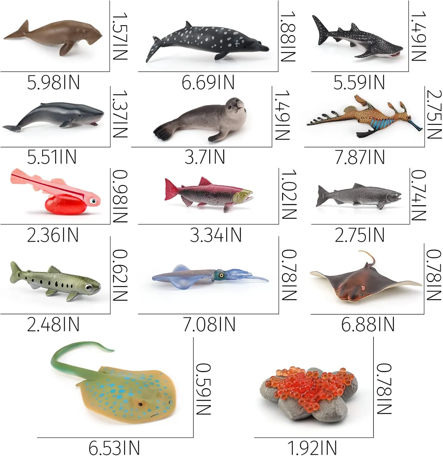 Creatures Toys for Kids Cuttlefish Figurine Sperm Whale Shark Model Salmon Educational Toy spinet shrink evade Shark Toys Boy Birthday Gift Jumbo Whale Toy Figure Set 14PCS Sea 