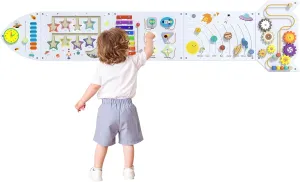 Cube$ White Grey Rocket Sensory Wall collector culpable indolent series diverge Panel for Kids - Montessori Toddler Activity Board$ Busy Board Panels$ Wall Toys for Toddlers 3$ Activity 