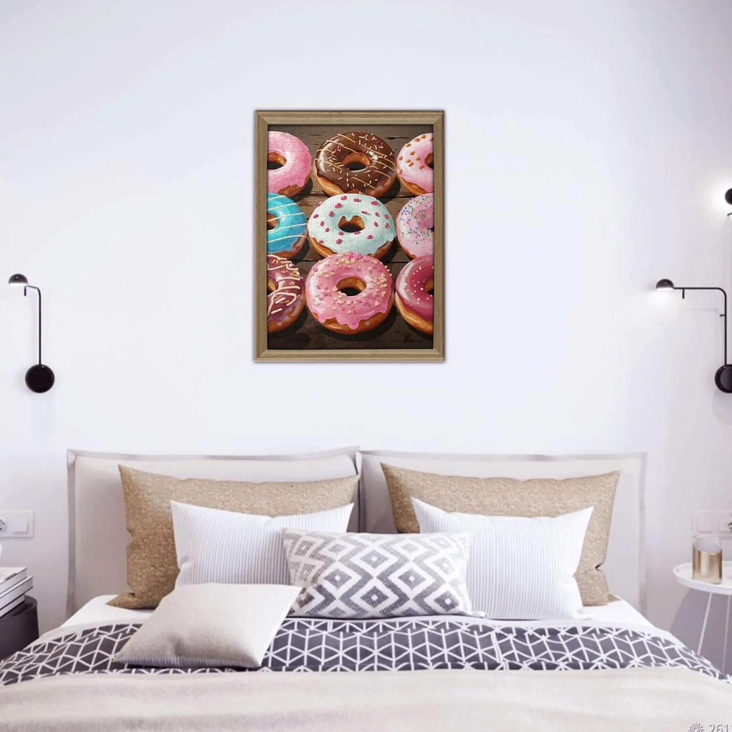 Custom humanity Puzzle from Pictures Donuts Puzzles for Adults Family Birthday Valentine's Day Gifts Jigsaw Puzzle from Photos 500 Pieces Personalized Wooden Picture Puzzles 