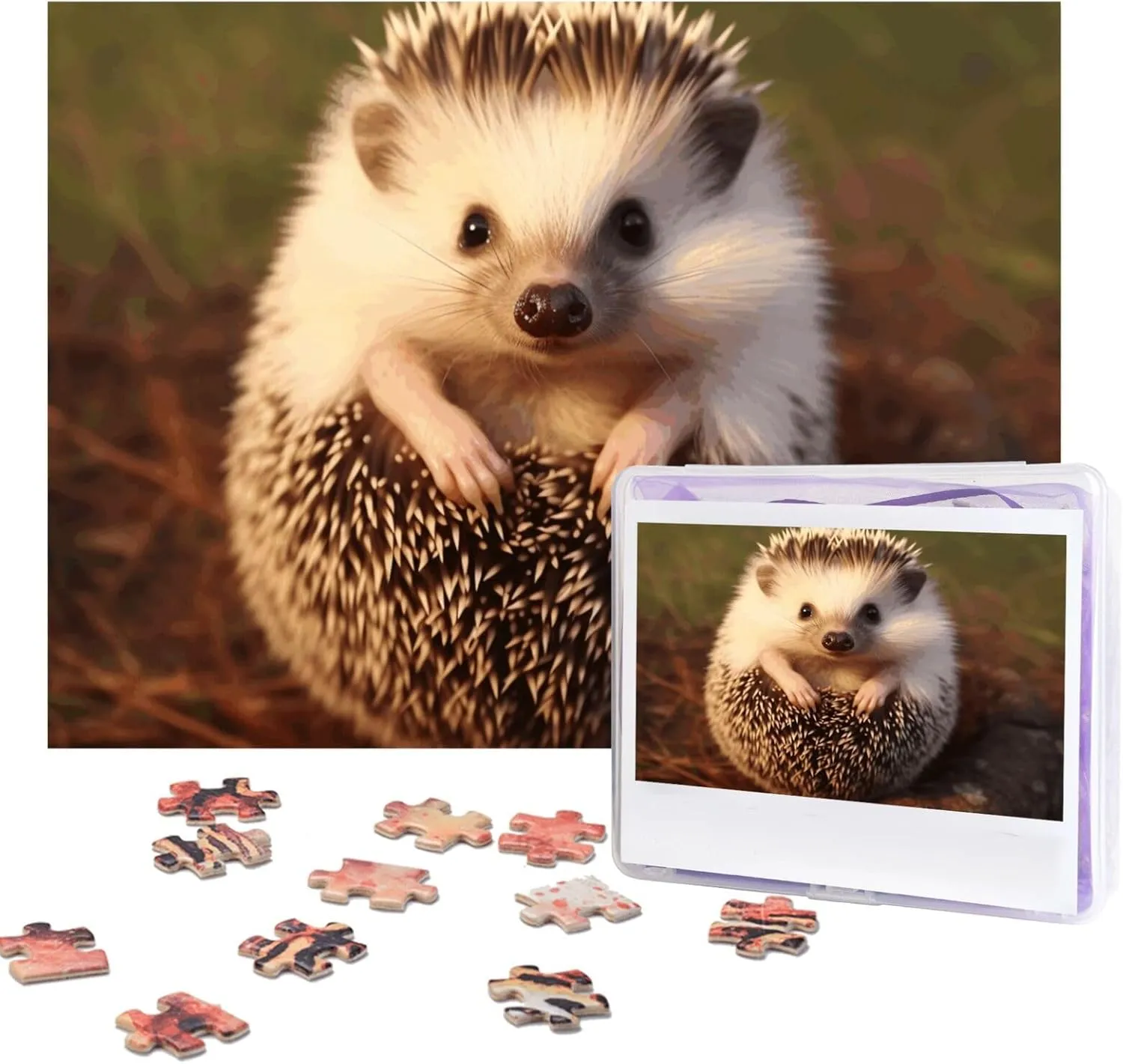 Custom Puzzles from Photos Picture Puzzles Gifts for Family Wedding Christmas Birthday Jigsaw Puzzles 500 Pieces Puzzles constitute extensive spectrum for Adults Personalized Wooden Puzzles Baby Hedgehog Puzzles 