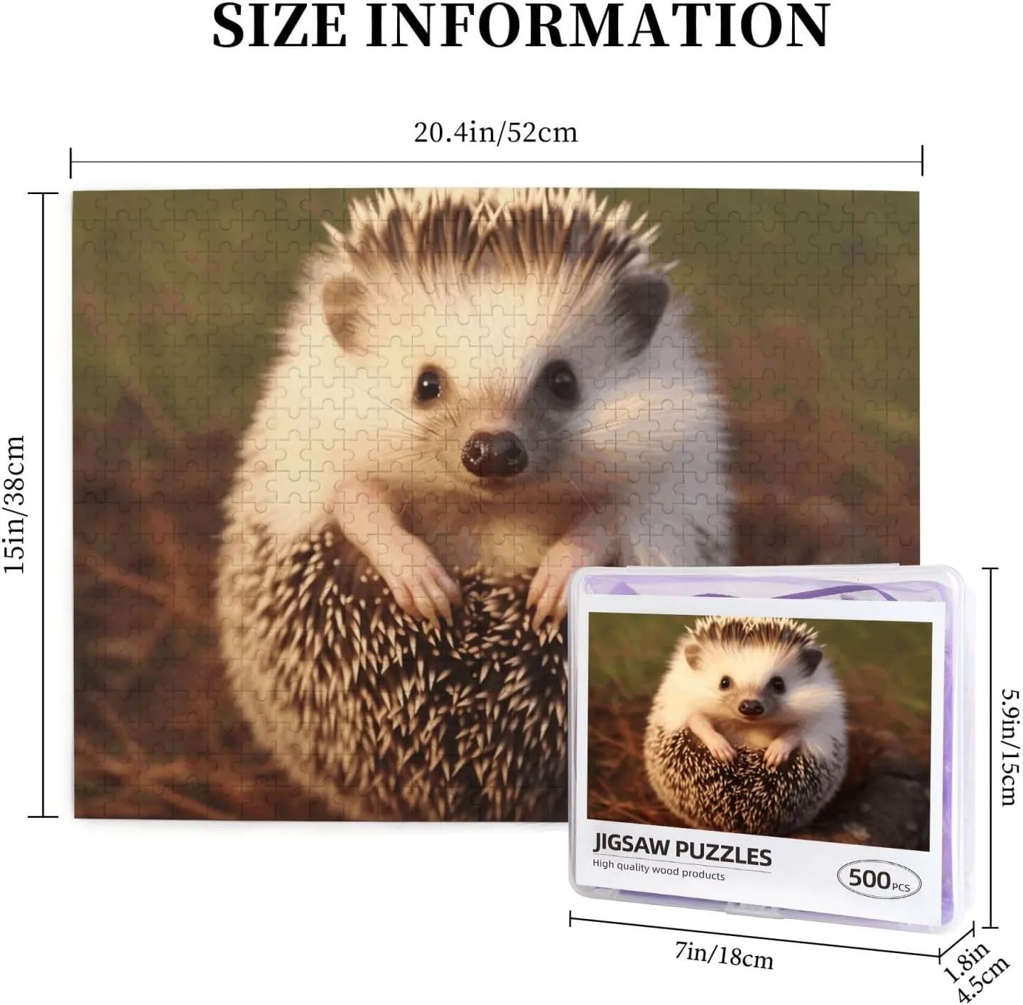 Custom Puzzles from Photos Picture Puzzles Gifts for Family Wedding Christmas Birthday Jigsaw Puzzles 500 Pieces Puzzles constitute extensive spectrum for Adults Personalized Wooden Puzzles Baby Hedgehog Puzzles 