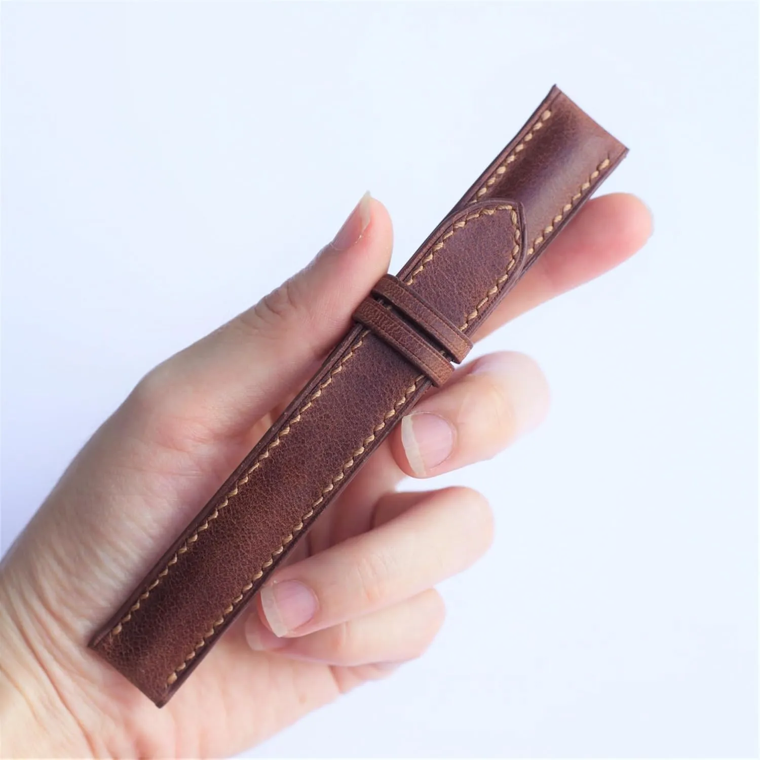 custom watch straps, handmade strap 10mm-24mm (With Steel Folding Clasp, 17mm) predator base Yale Cow watch band brown leather strap watch 22mm watch band 