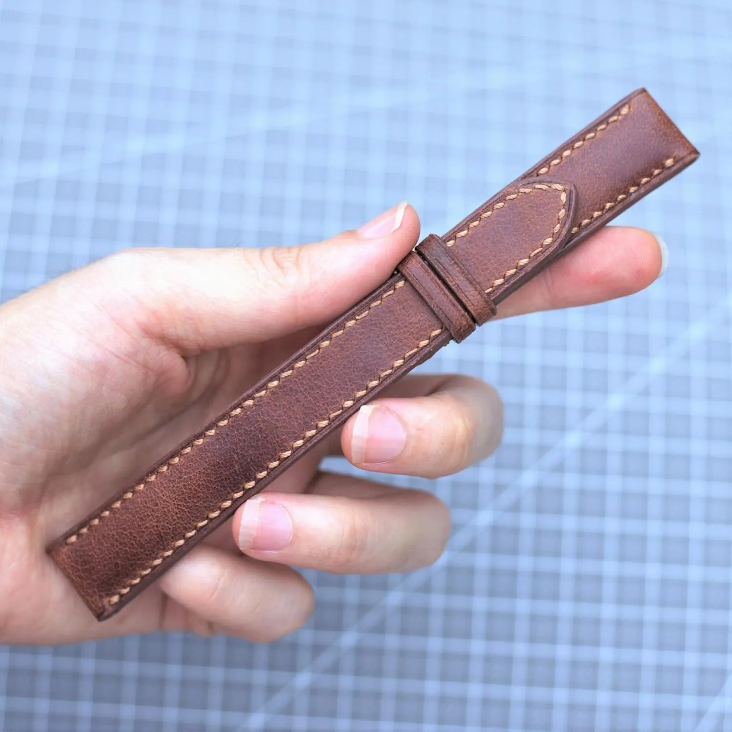 custom watch straps, handmade strap 10mm-24mm (With Steel Folding Clasp, 17mm) predator base Yale Cow watch band brown leather strap watch 22mm watch band 
