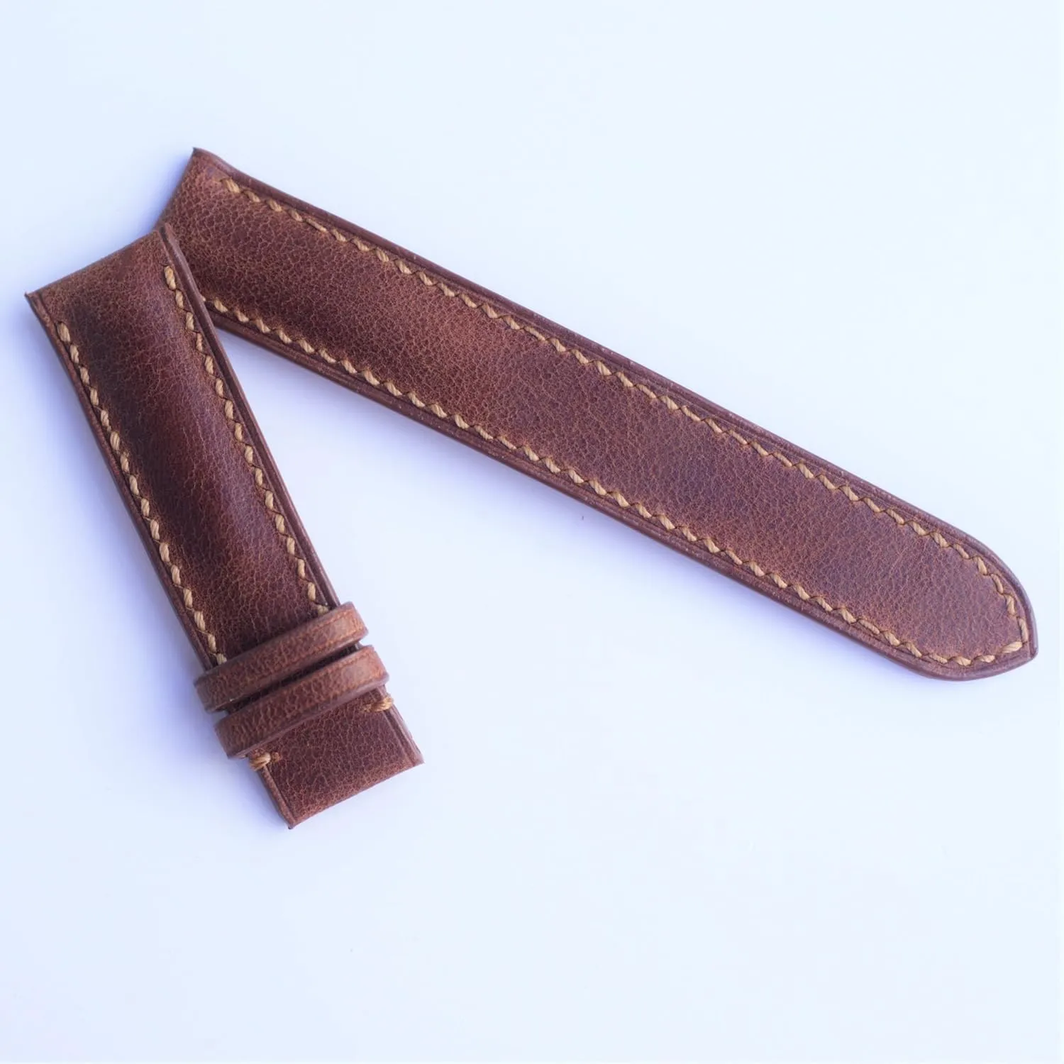 custom watch straps, handmade strap 10mm-24mm (With Steel Folding Clasp, 17mm) predator base Yale Cow watch band brown leather strap watch 22mm watch band 