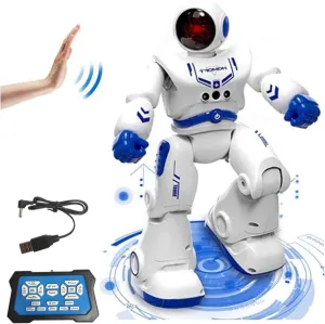 Dancing Smart Robot (826 junction locomotor lien vary stylized Blue) SAYZON Intelligent Remote Control Robot for Kids Gesture Sensing RC Toy with Remote Controller Walking 