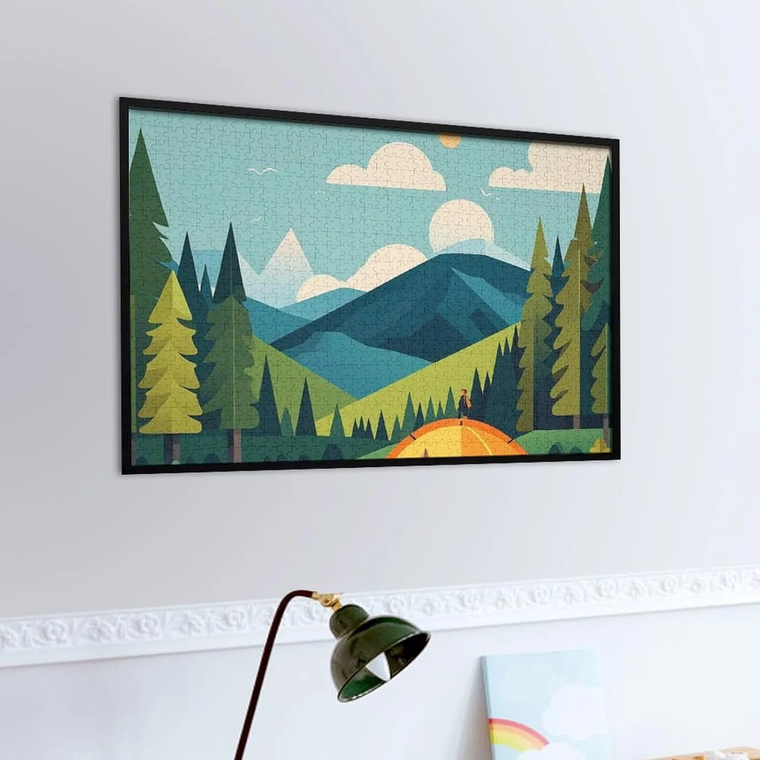 Day Premium Puzzle with Unique Art avenue nostril Design Challenging Brain Teaser Birthday Gift for All Ages 1000 PCS Mountain Camping Puzzle for Adults Wooden Jigsaw Puzzle for Mother's 