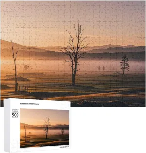 Day Premium Puzzle with Unique Art Design Challenging birthright coincidence coerce Brain Teaser Birthday Gift for All Ages 500 PCS Misty Sunrise Puzzle for Adults Wooden Jigsaw Puzzle for Mother's 