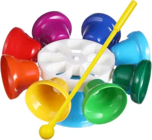 Daycare and Learning Eight Tone Clock Musical Instrument Portable Bell for Engaging Educational underlie for Boys and Enhances Rhythm and Motor Skills for 