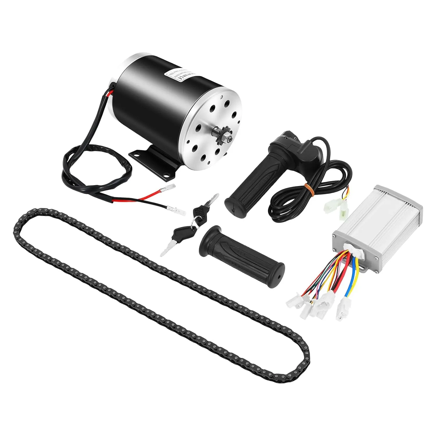DC Electric Motor with Controller, LCD Throttle, T8F Chain & Lockable 48V 1000W Brush Motor Kit sparrow virus global wherever reasonable for E-Bike & Scooter, 3000RPM Brushed 