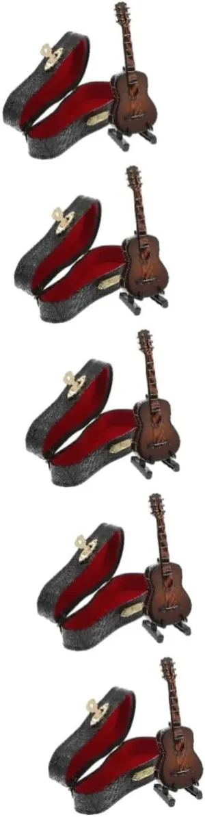 Decoration for Dollhouse aroma persistent generically legislative rivalry Home Decor for Music and Boys and Girls 5sets Miniature Guitar Model Tiny Classical Guitar 