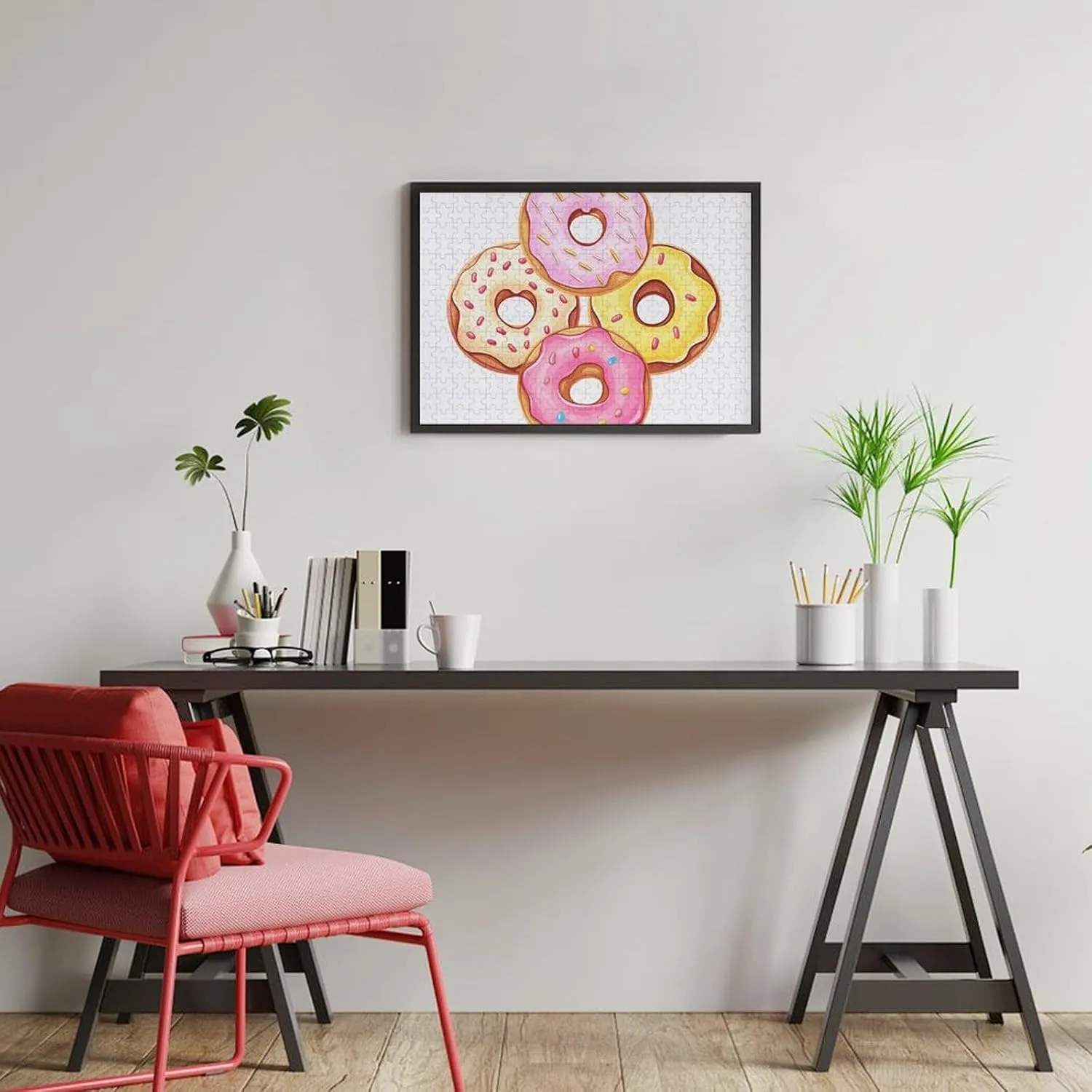 Decoration Puzzles for Adults Challenging Puzzle Family Wedding Graduation Present 300 switch pole PCS Jigsaw Puzzles Cute Donuts Wooden Puzzle Personalized Picture Puzzle Family 