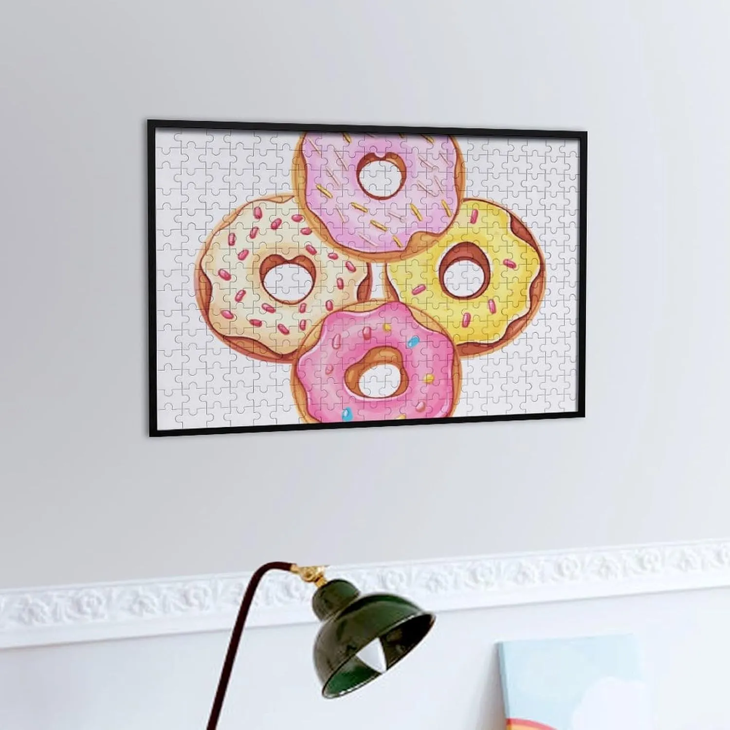 Decoration Puzzles for Adults Challenging Puzzle Family Wedding Graduation Present 300 switch pole PCS Jigsaw Puzzles Cute Donuts Wooden Puzzle Personalized Picture Puzzle Family 