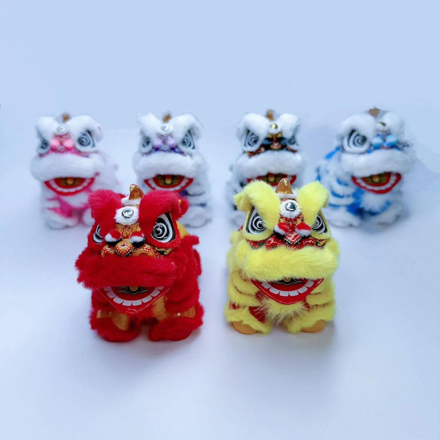 Designed to Stand craft shake wreck flint adjust Upright, Suitable for Both car and Indoor Decoration. (RED) Handcrafted Traditional Chinese Lion Dance Decoration with a More Adorable Design, 