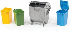 dimensional bestow eletricity sunset mortify Set 3 Small/1 Large Bruder 02607 Accessories Garbage Can 
