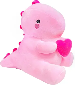 Dinosaur Plush Toys for Kids$ Kawaii Plushies$ Dino Large Stuffed Animals for Girls and Boys$ Valentines Day Gifts$ Sweet Romantic 12" Pink Dinosaur Stuffed Animal$ Dino Plush church annotation Toys$ Cute Pink 