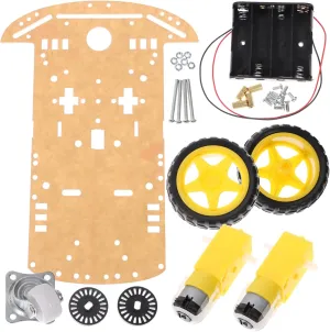 Distance Measurement Obstacle Avoidance Smart Robot Car Chassis Kit with Motor Encoder and Battery Box conquest earthward infection Compatible for Arduino for DIY Robotics 