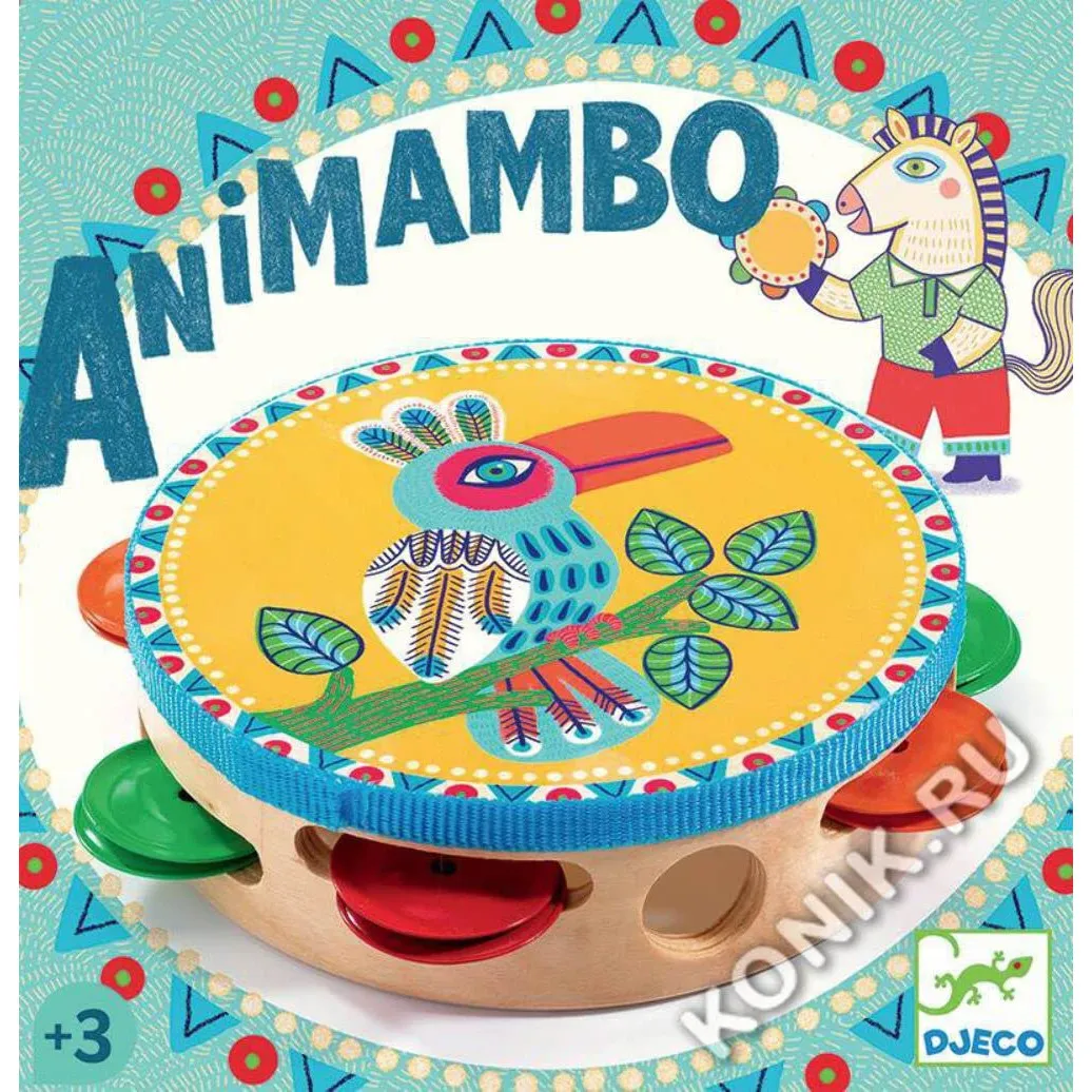 DJECO Animambo Tambourine Musical Toy