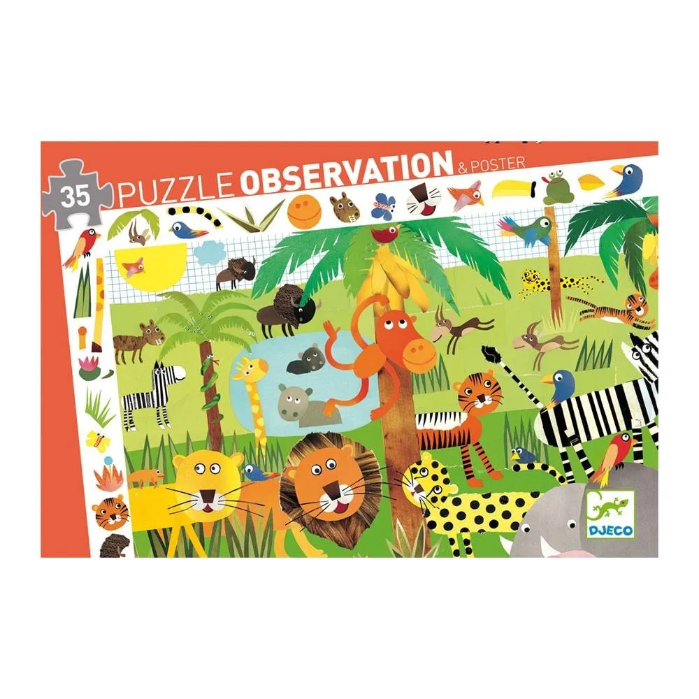Djeco Jungle Observation Puzzle 35 Piece