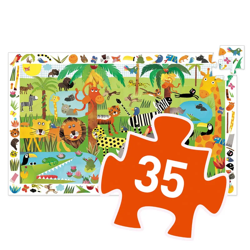 Djeco Jungle Observation Puzzle 35 Piece