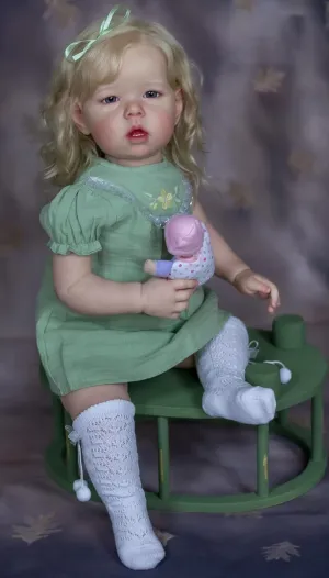 Doll for zebra Girls Boys Toys Angelbaby Big Reborn Toddler Dolls Girl Look Real 30 inch Reaistic Silicone Baby Weighted Doll Lifelike Handmade Reborn Baby with Blond Hair Real Looking Newborn 
