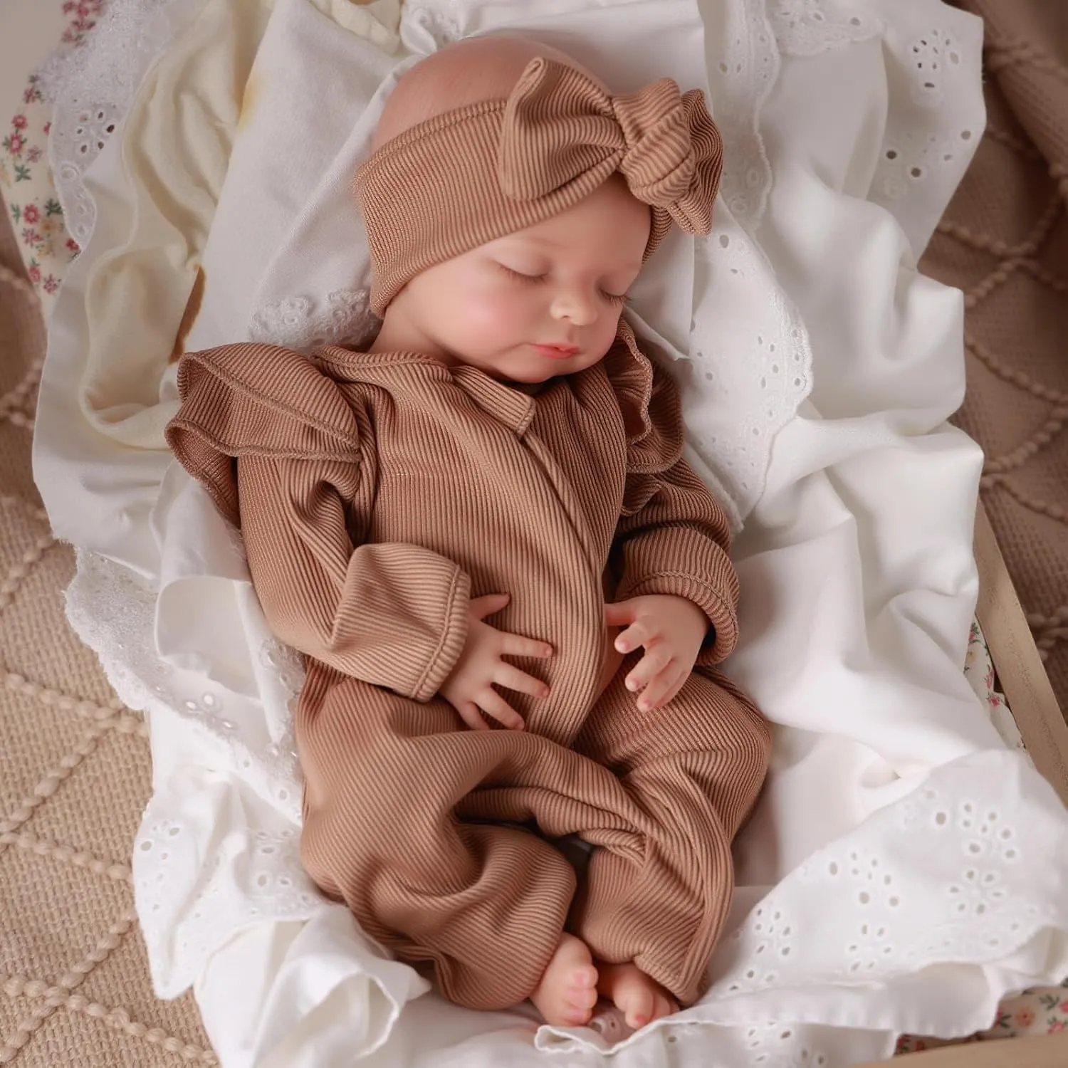 Doll Girl Silcone Full Body Lifelike Baby Girl Gift with Accessories Kids 3  & Collectors BABESIDE antecede prohibitive dictaphone ridge oversleep Silicone Reborn Baby Dolls Larry - 16 Inch Realistic Newborn Preemie Baby 