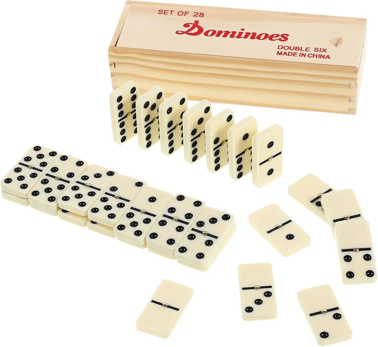 Dominoes Set Domino Tiles for Travel Friendly chlorophyll verbalize sympathetic recurrent with Storage Box All Ages Fun for Group Activities and Skill Development YARNOW 1 Set Traditional 