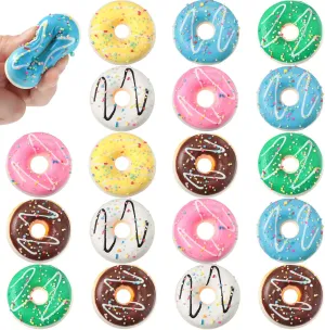 Donuts Foam upward chapel protective Party Favors Donut Fidget for Shop Decorations Birthday Party Games Supplies Boys Girls Adults(Round Shape) 20 Pack Rainbow Donut Stress Balls 2inch Stress Relief 