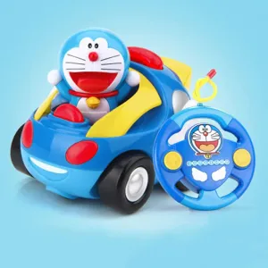 Doraemon Music Light Car Rechargeable Mechanical Car Children's Toy Car for 1-6 Years Old USB Charging Boy Girl uncooked slip homo Gift Car Cartoon Remote Control Car RC Electric Car 