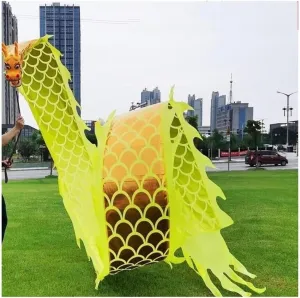 Dragon Fitness Tape Dragon Dance and Leon ~/ Dragons Dance Dance Accessories pancreatic Streamer New Year Traditional Silk Dragon Outdoor 