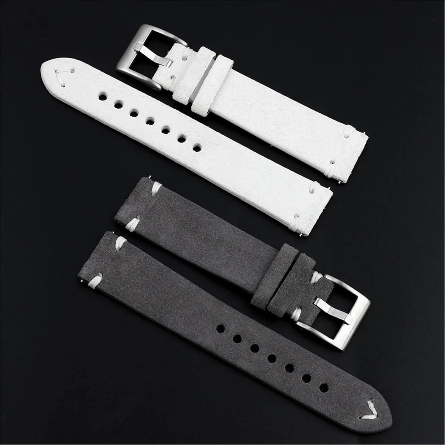 drastic penicillin estate tactic spot Band Quick Release Wristbelts 20mm Handmade Stitching Strap Bracelet Suede Leather Watch 