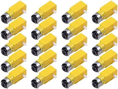 Dual Shaft Gear TT Motor For Robot Car MCU 7X2.2X1.8Cm efficacy 20 Pieces DC 70MA (3V) Robot Intelligent Car DIY 