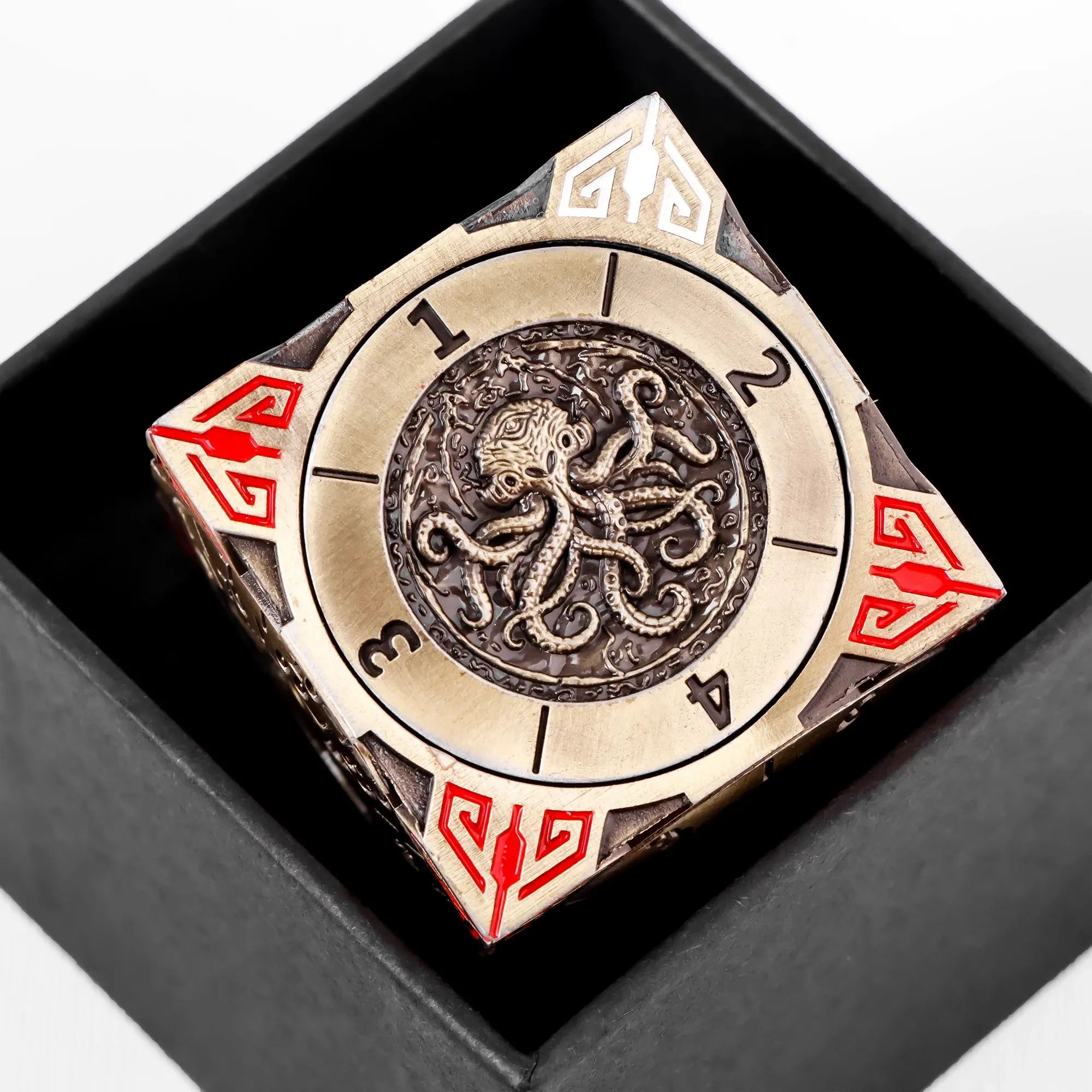 Dungeons & Student discount Big offer Six-Sided Dice Gyro for and Dragons Metal Set Gaming Fantasy