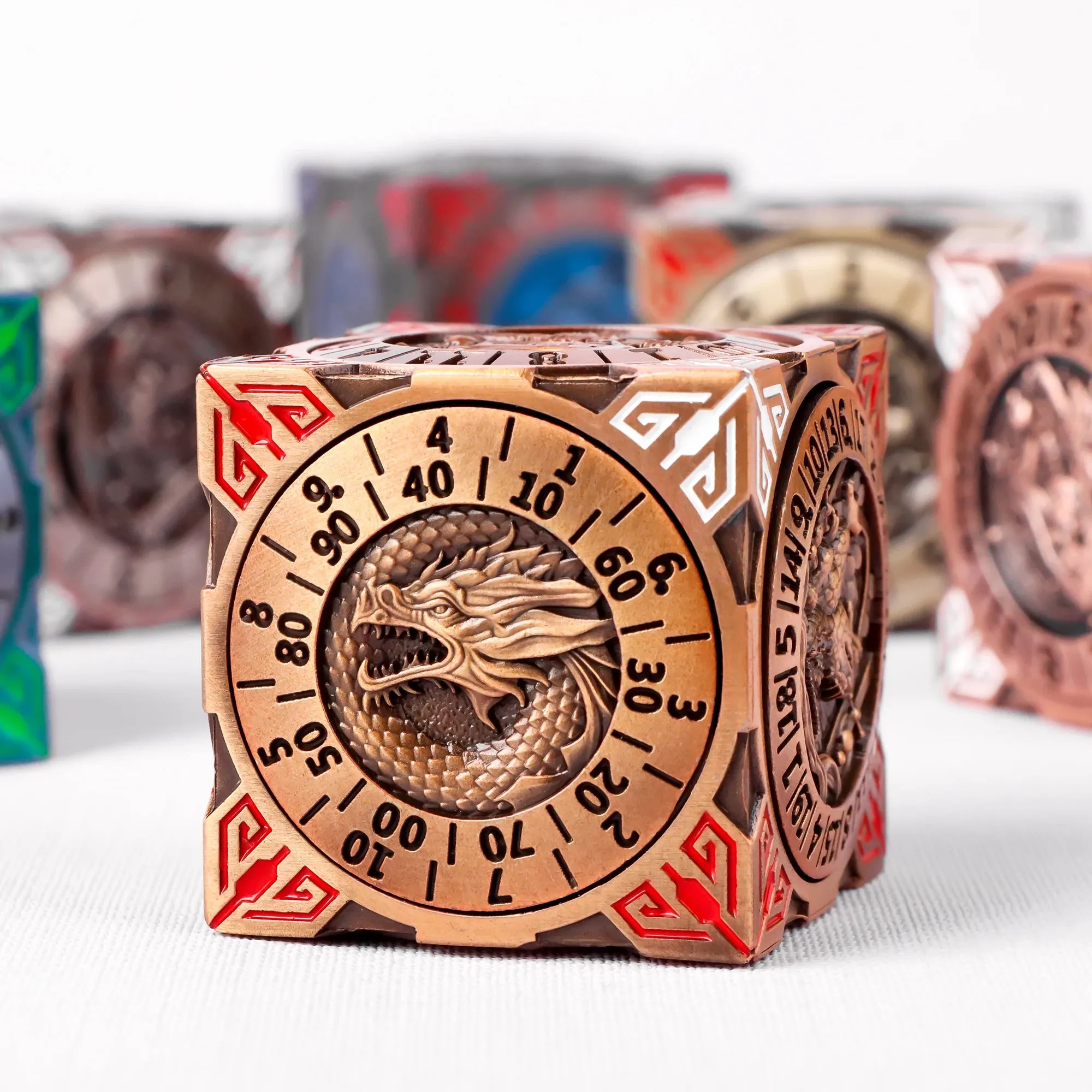 Dungeons & Student discount Big offer Six-Sided Dice Gyro for and Dragons Metal Set Gaming Fantasy