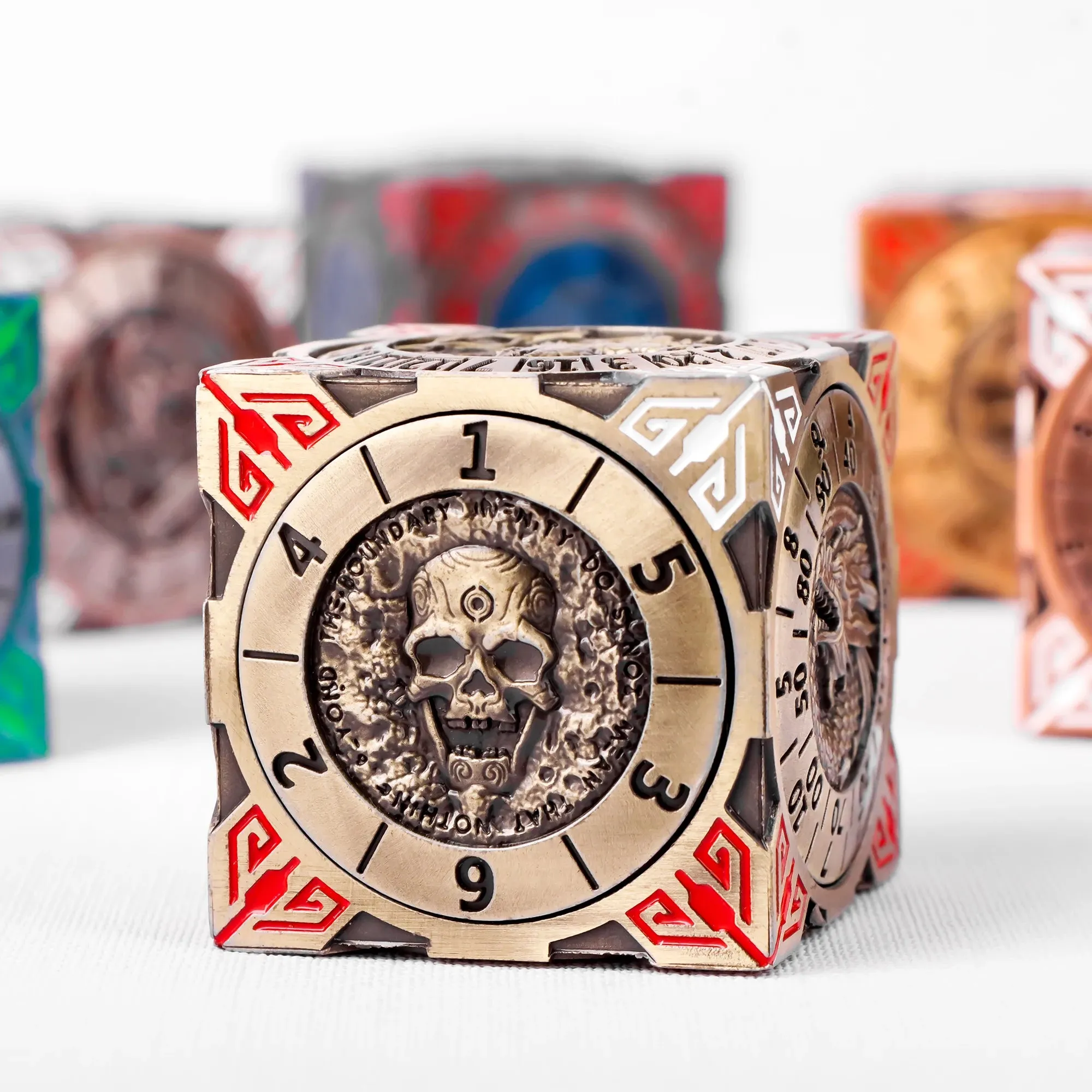 Dungeons & Student discount Big offer Six-Sided Dice Gyro for and Dragons Metal Set Gaming Fantasy