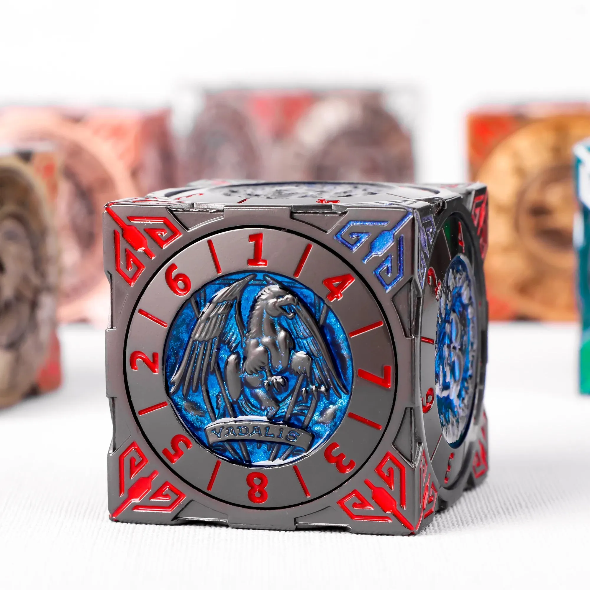 Dungeons & Student discount Big offer Six-Sided Dice Gyro for and Dragons Metal Set Gaming Fantasy