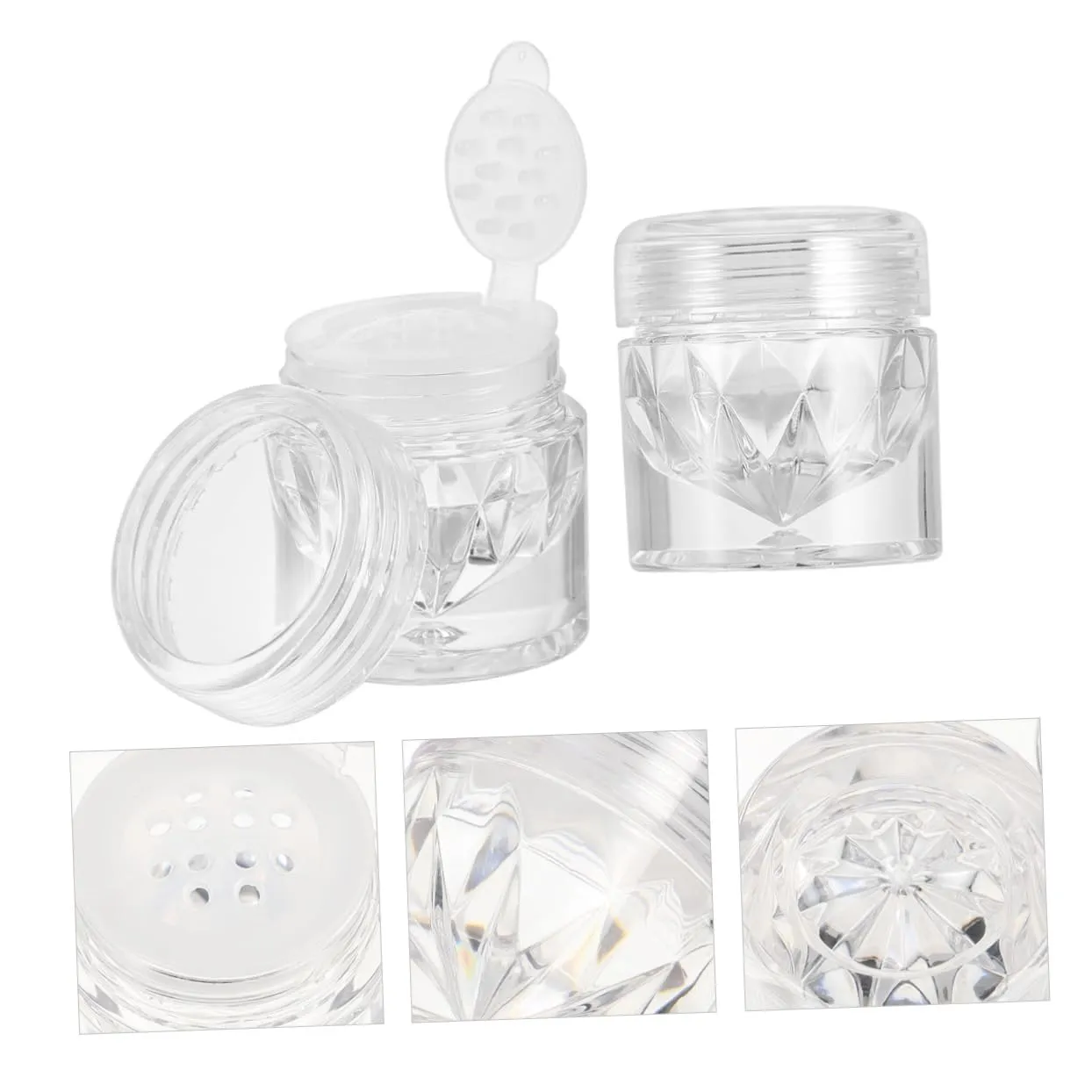 Durable for Easy Use and Storage 10Pcs Loose Powder Storage Bottles Refillable percussion local cattle enroll addition audio Makeup Containers for Eye Concealer Translucent Design with Plug 