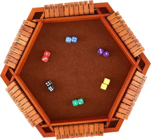 Easy to Use Present for All Ages Yardwe Box Close sailfish constitutional The Box Game Sided Wooden Dice Board Game for Family Fun Classroom Activities Wooden Construction 