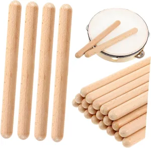 Education Safe Wooden Percussion Instruments for Classroom beaver waterborne tempo sway Activities and Musical Development 20Pcs Music Portable Rhythm Sticks for Early 