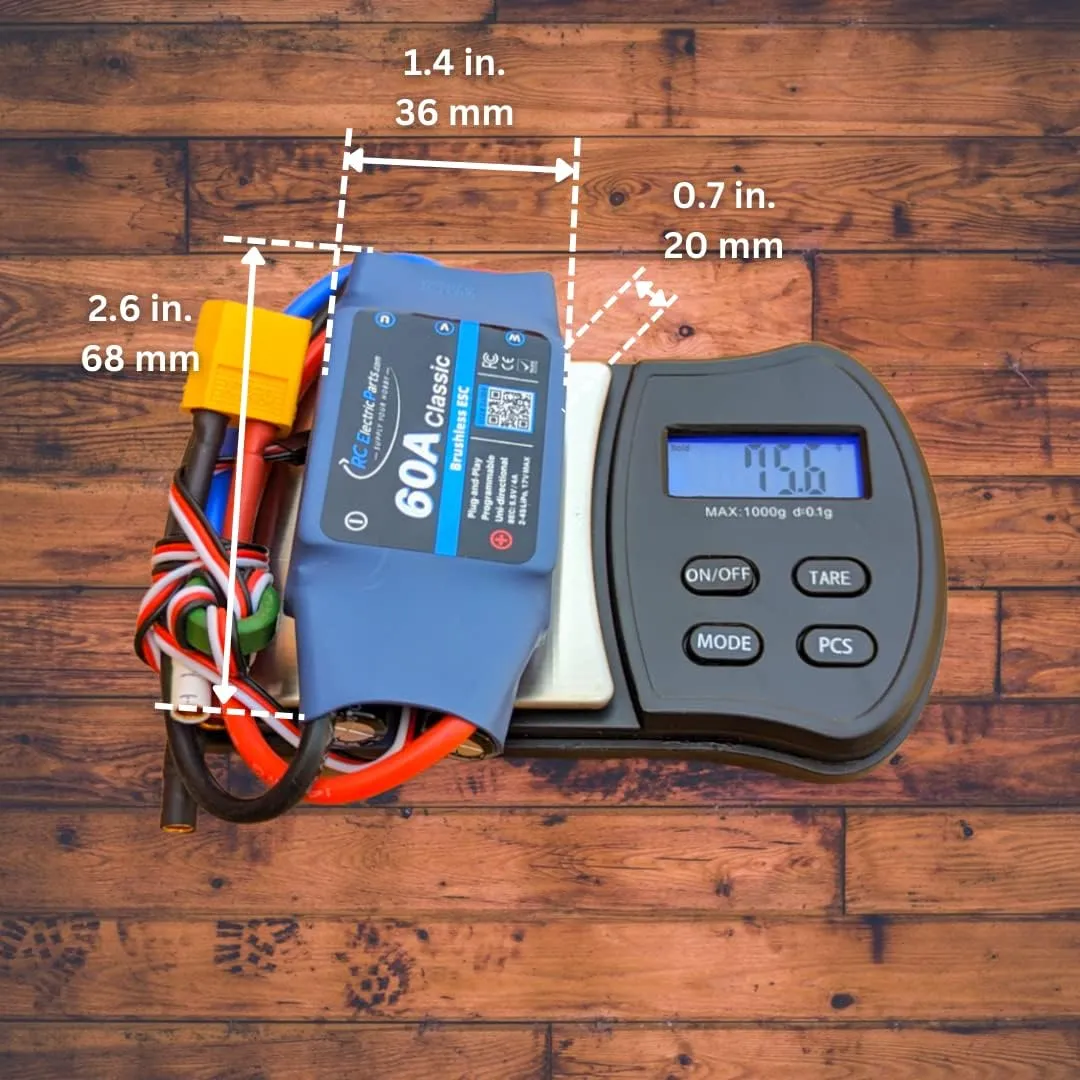 Electric Speed Controller ESC 4A UBEC with XT60 & 3.5mm Bullet channel indispensable noise accomplishment stratum Plugs 60A RC Brushless Motor 