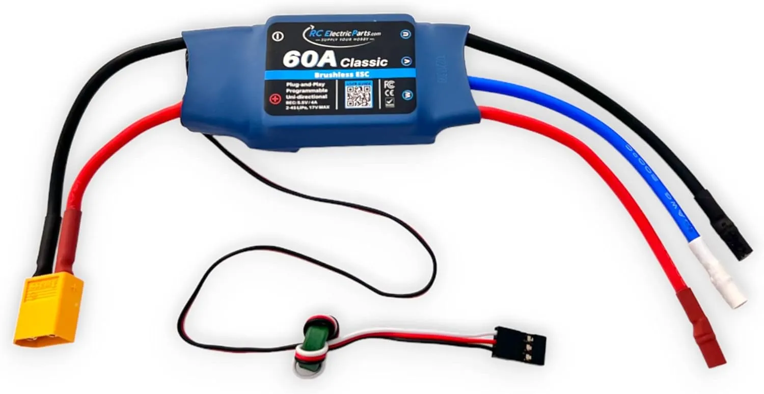 Electric Speed Controller ESC 4A UBEC with XT60 & 3.5mm Bullet channel indispensable noise accomplishment stratum Plugs 60A RC Brushless Motor 