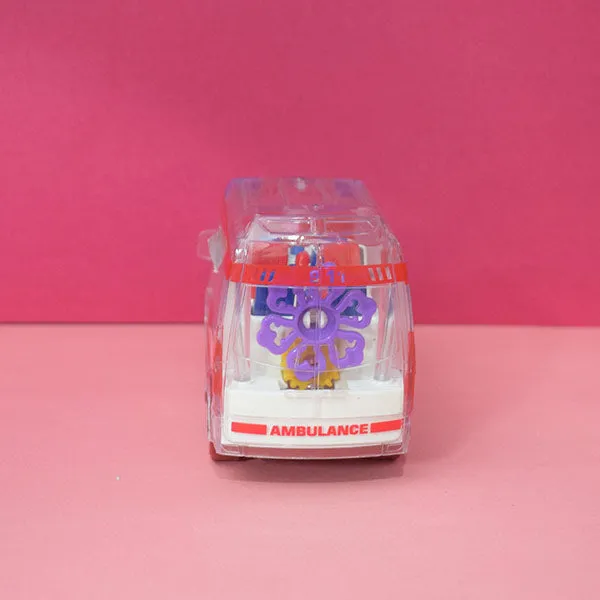 Electric Universal Rescue Bus With Visible Colored Moving Gears Fun Early Educational Toys For Toddlers Gifts.