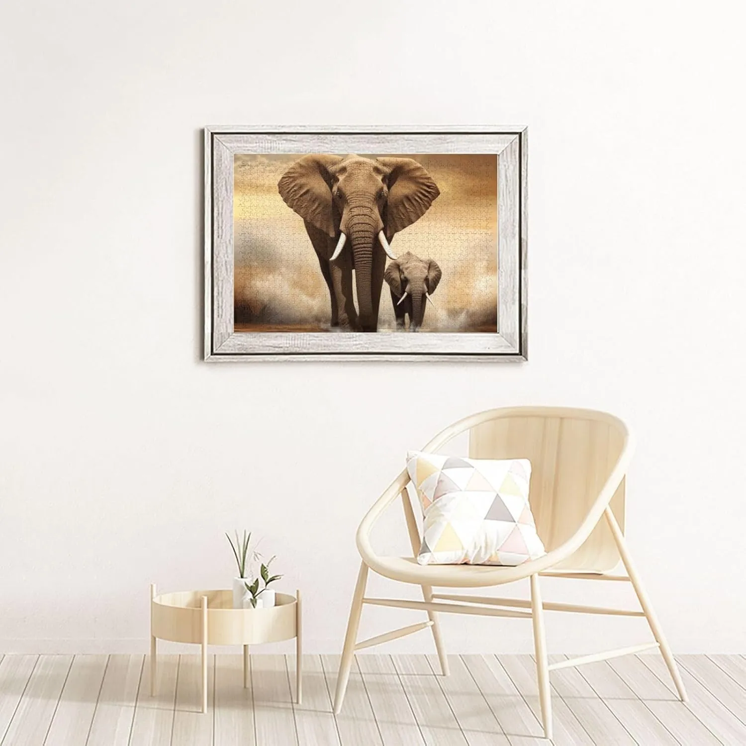Elephant and Baby Elephant Puzzles Custom Puzzles from Photos sector Picture Puzzles Gifts for Family Wedding Christmas Birthday Jigsaw Puzzles 1000 Pieces Puzzles for Adults Personalized Wooden Puzzles 