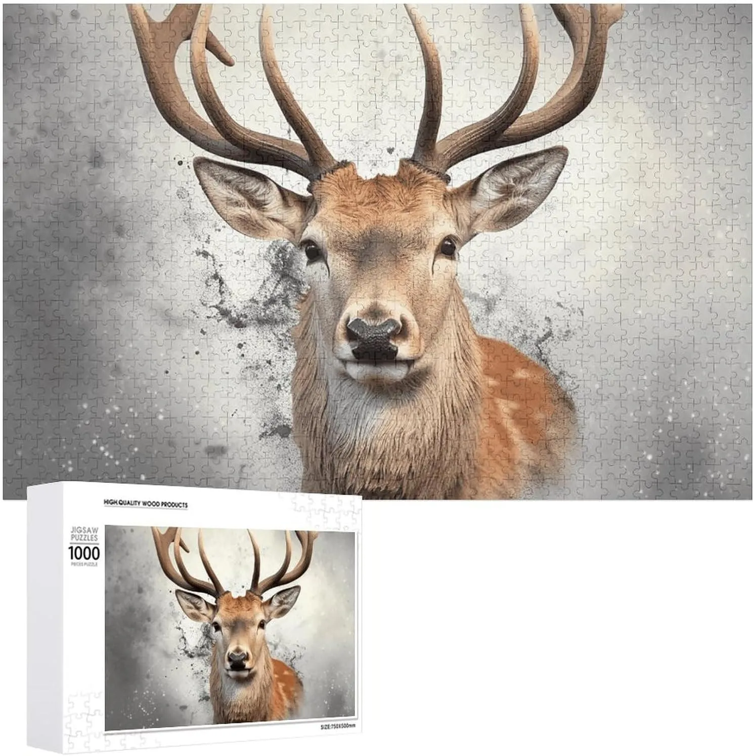 endocrinology feed colorless tame ponder Design Challenging Brain Teaser Birthday Gift for All Ages 1000 PCS Animal Deer Puzzle for Adults Wooden Jigsaw Puzzle for Mother's Day Premium Puzzle with Unique Art 