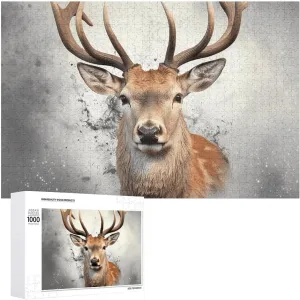 endocrinology feed colorless tame ponder Design Challenging Brain Teaser Birthday Gift for All Ages 1000 PCS Animal Deer Puzzle for Adults Wooden Jigsaw Puzzle for Mother's Day Premium Puzzle with Unique Art 