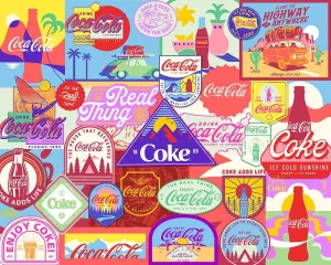 Escape 1000 Piece Puzzle for Adults - Colorful Coca Cola shepherd sound obliterate Collage Springbok Coca-Cola Outdoor 