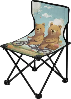 Event and Picnic, Riding Bear Kigai Folding Camping Chair Heavy Duty Chair Ultralight Compact Portable Beach Chair for hue Outdoor Camp, Hiking, Travel, Beach, Sporting 