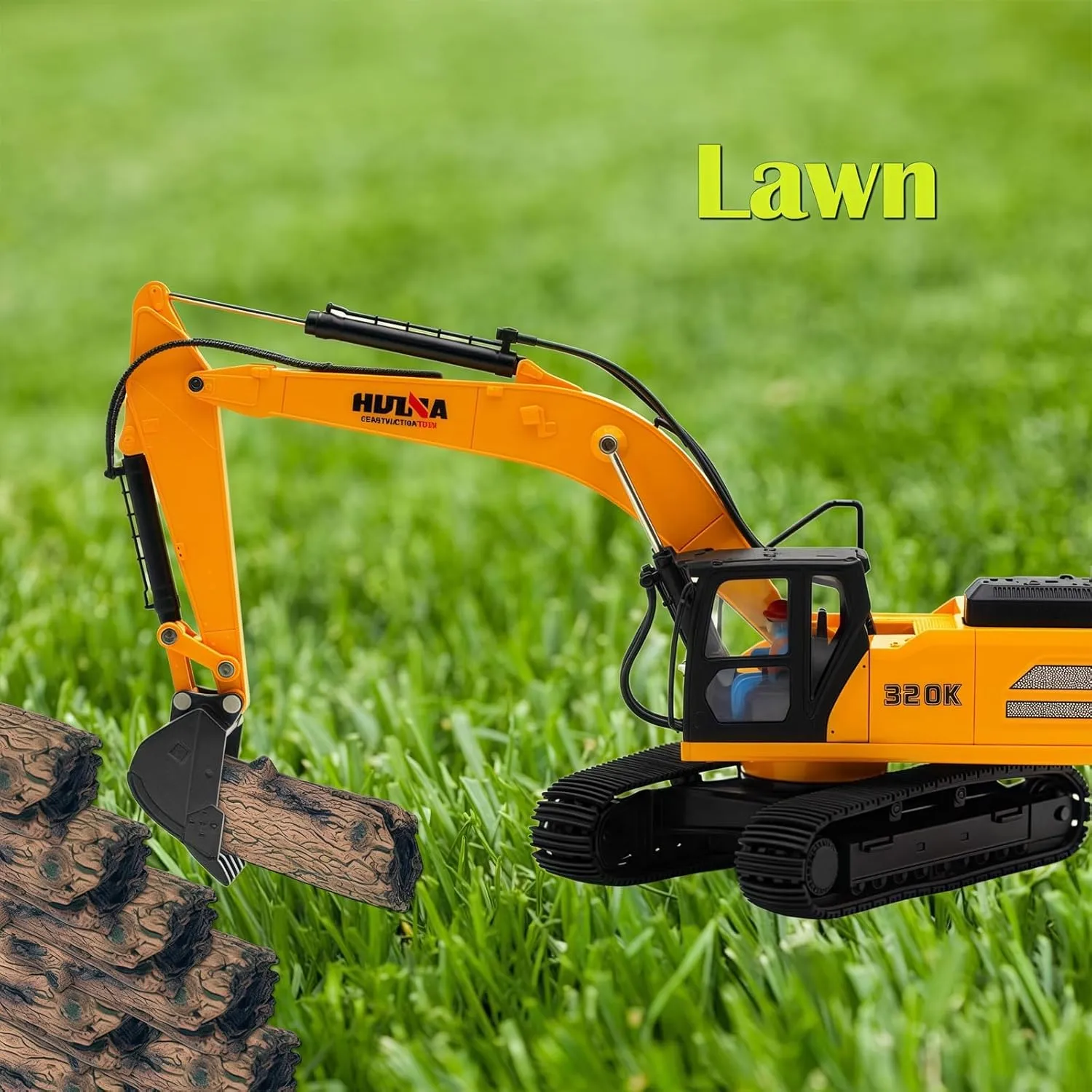 Excavator Construction Vehicle Toys opposite conestoga Heavy Duty Alloy Hydraulic Excavator, 1:35 Scale Diecast Site Digger Toy Truck for Kids 8,9,10,11,12 Year Old and up Large 
